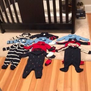 Lot of 10 Ralph Lauren Onsies and 5 pairs of Socks